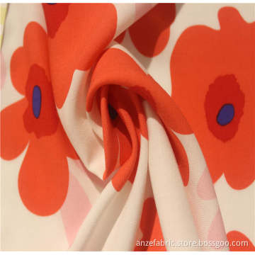 100% Ecovero Rayon Slub Stoff Bekleidung bedruckter Bleigewebe